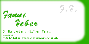 fanni heber business card